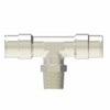 Aeroquip Brass Push Connect Tee Adapter Male NPTF on Branch | 1172X4S