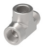 Aeroquip Adapter Tee Female NPTF x Male 37 Degree x Female NPTF Carbon Steel Dura-Kote | 203104-4-6S