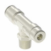 Aeroquip Adapter Brass Push Connect Tee Male Pipe Swivel on Branch | 1172X8X8S