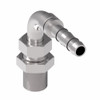 Aeroquip Hose Nipple Assembly 90 Degree EZ Bulkhead Male O-Ring Pilot Long Carbon Steel Crimp | FJ3514-1012S