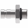 Aeroquip FD90 Series Coupling Male Half Straight Male SAE Flareless 1/4 | FD90-1004-04-04