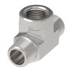 Aeroquip Adapter NPTF/NPSM Tee Carbon Steel | 2256-4-4S