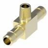 Aeroquip Adapter Brass Mini Barb Tee Tube x Tube x Male NPTF Nickel | 1072X6X2