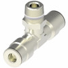 Aeroquip Adapter Brass Tee Female Push-to-Connect x Male NPTF Nickel | 1172PX4S