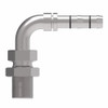 Aeroquip Hose Nipple Assembly 90 Degree EZ Bulkhead Male O-Ring Pilot Long Carbon Steel Crimp | FJ3514-0808S