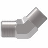Aeroquip Carbon Steel Flareless Elbow Adapter 45 Degree Male 37 Degree x Male NPTF | B7355X6