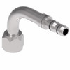 Aeroquip Hose Nipple Assembly 90 Degree Metric Female O-Ring Pilot Carbon Steel Crimp | FJ3409-1212S