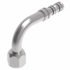 Aeroquip Hose Nipple Assembly 90 Degree Metric Female O-Ring Pilot Carbon Steel Crimp | FJ3409-1212S