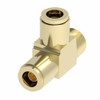 Aeroquip QCAB Male Run Tee Adapter Brass 1/4 Tube | 1871X4