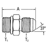 Aeroquip Adapter Straight Male ORB x Male 37 Degree Carbon Steel | 202702-16-8S