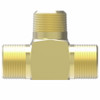 Aeroquip Adapter Tee Air Brake Brass Male 37 Degree x Male 37 Degree x Male NPTF | B1372X6X6X6