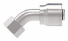 Aeroquip Fitting 4S Series Permanent Crimp 45 Degree Female ORFS Swivel Carbon Steel | 4SA16FRA16