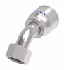 Aeroquip Fitting 4S Series Permanent Crimp 45 Degree Female ORFS Swivel Carbon Steel | 4SA16FRA16