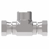 Aeroquip Adapter Tee NPTF/NPSM Female Swivel x Female NPTF Carbon Steel Dura-Kote | 2253-8-8S
