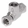 Aeroquip Adapter Tee NPTF/NPSM Female Swivel x Female NPTF Carbon Steel Dura-Kote | 2253-8-8S
