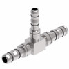 Aeroquip EZ Clip Tee Splicer Hose Nipple Assembly Straight Carbon Steel | FJ3066-1010S