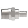 Aeroquip Nipple Permanent Everswage Straight Male Pipe NPTF Carbon Steel -4 | NM4-4-C
