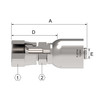 Aeroquip Hose End Crimp Straight Female 37 Degree Swivel | FJ3114-1212S