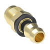 Aeroquip Hose Nipple Assembly Crimp Straight Male 45 Degree Inverted Flare Brass | 4742-5-4B