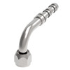 Aeroquip Hose Nipple Assembly Crimp 90 Degree Female ORFS Swivel -8 Hose x -12 End Carbon Steel Dura-Kote | FJ5985-0808S-BG