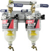 Baldwin Filters 100-MFV Two Diesel Fuel Filter/Water Separators Manifolded with Shut-Off Valves