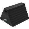 Buyers WC1086 Rubber Wheel Chock with Chain Eye - 10" x 8" x 6"