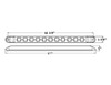 Buyers 5621711 17" Slimline Red LED Red Lens  Stop, Turn, Tail Light