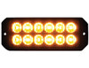 Buyers 8891700 5.25" Strobe Light 12 LED Amber 12-24 V 23 Flash Patterns