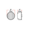 TRUX TLED-2TR 2" Round Clear Red Ribbed LED Marker Light