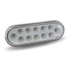 TRUX TLED-O12CR Clear Lens Red Stop, Turn & Tail LED Oval Light