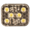 Buyers 8892501 2.25" Square Clear Stick-On Rectangular 6 LED Strobe Light