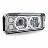 TLED-H121 Pete 357 365 378 379 Chrome LED Projector Headlight w/ Halo Rings RH