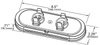 Grote 54672 6" Oval LED Stop Tail Turn Light with Integrated Back-up