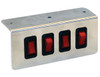 Buyers 6391004 Quad Pre-Wired Switch Panel With Aluminum Bracket