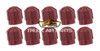 16-3157 MEI Truck Air A/C Service Caps-Red/SOLD INDIVIDUALLY