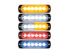 Buyers 8891902  4-3/8" Strobe Light 6 LED Amber/Clear Horizontal Mt Low Profile