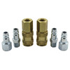 Milton S-217 6 pc. "V" Style Hi-Flow Coupler Kit