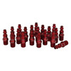 Milton 727MC-20 ColorFit Plugs, M-style Red, 1/4" NPT Male