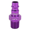 Milton 760VC-20 ColorFit HighFlowPRO Plugs, V-style Purple, 1/4" NPT Male