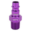 Milton 761VC-20 ColorFit HighFlowPRO Plugs, V-style Purple, 1/4" NPT Female
