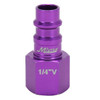 Milton 761VC-20 ColorFit HighFlowPRO Plugs, V-style Purple, 1/4" NPT Female
