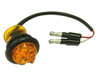 Buyers 5627521 3/4" Round Marker 1 LED Amber 12V w/ Grommet & Plug