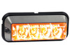 Buyers 8891004 4-7/8" Rectangular Emergency Strobe Light 4 LED Amber