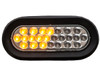 Buyers SL66AC 6-1/2" Oval Amber/Clear Emergency LED Strobe Light Multi Flash