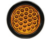 Buyers SL41AR 4" Round Amber Emergency LED Strobe 12-24V Dual Flash