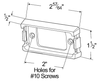 Grote 43980 Bracket, Chrome, Mounting Kit