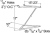 Grote 22061 Mirror Bracket, White Enamel, Custom Assembly