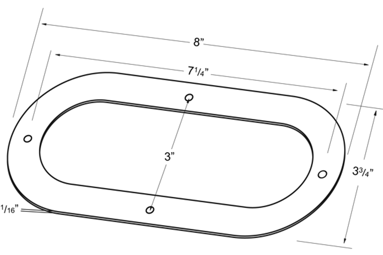 Grote 42103 Bracket, Stainless Steel, Oval Light Security Ring