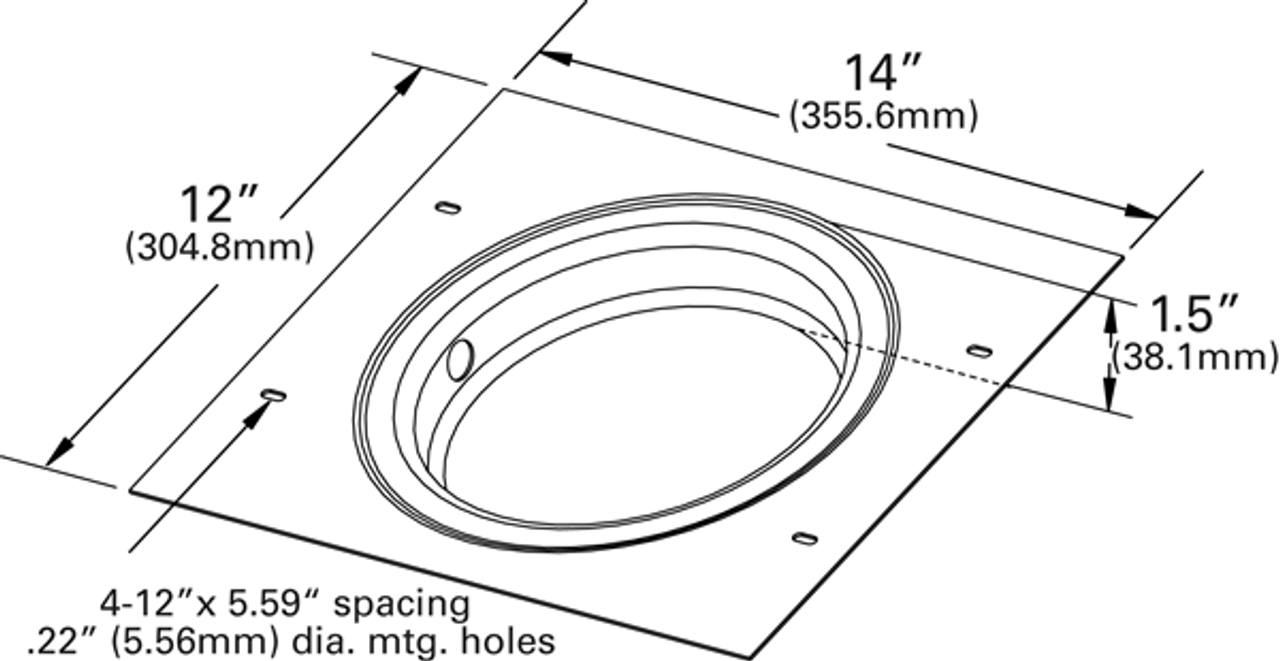 Grote 43744 Fluorescent Light Housing, Bright Aluminum, 12" Mounting