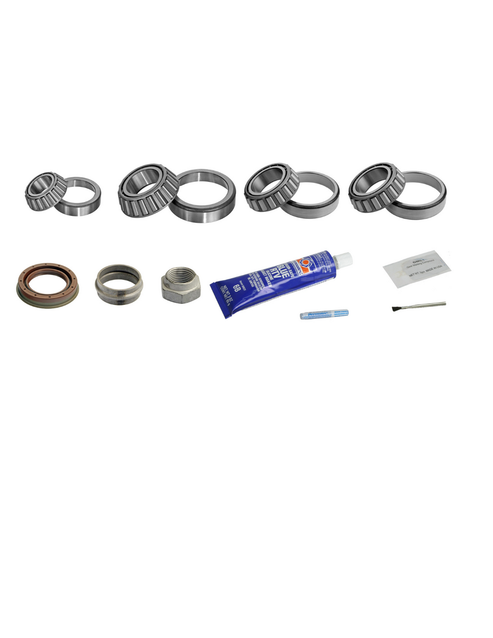 Rear Differential Bearing Kit - 9.25 Inch Ring Gear - with Bearings, Races,  Shims, Pinion Nut, Seals, and Marking Compound - Compatible with 2001 -  2010 Dodge Ram 1500 2002 2003 2004 2005 2006 